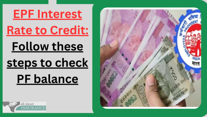 EPF Interest Rate to Credit: Follow these steps to check PF balance