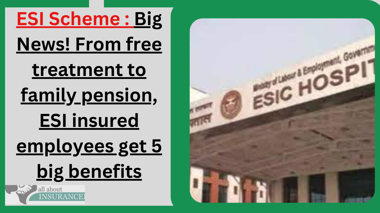 ESI Scheme : Big News! From free treatment to family pension, ESI insured employees get 5 big benefits ESI Scheme : Big News! From free treatment to family pension, ESI insured employees get 5 big benefits