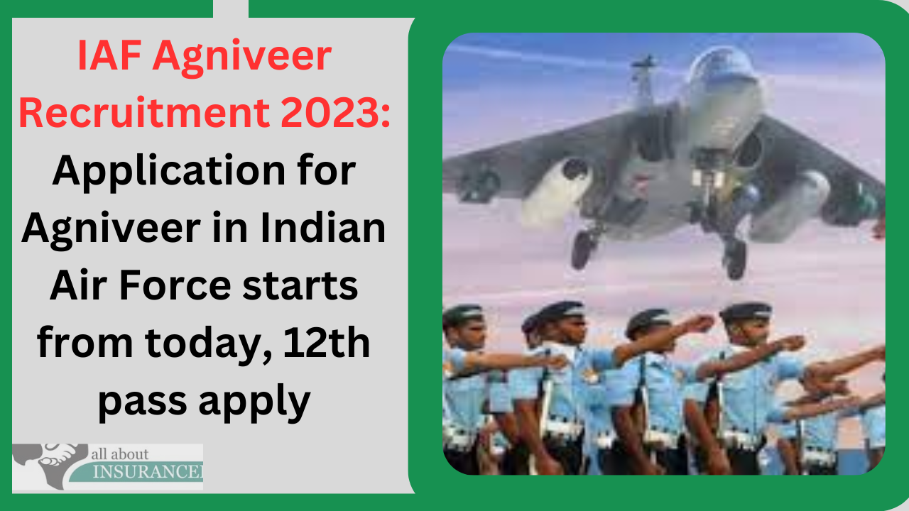 IAF Agniveer Recruitment 2023: Application for Agniveer in Indian Air Force starts from today, 12th pass apply IAF Agniveer Recruitment 2023: Application for Agniveer in Indian Air Force starts from today, 12th pass apply