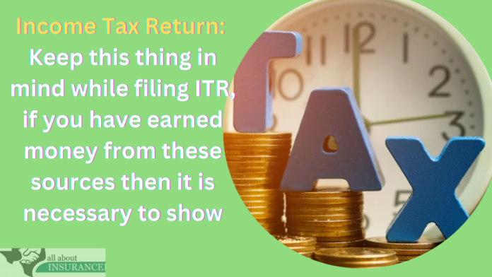 Income Tax Return: Keep this thing in mind while filing ITR, if you have earned money from these sources then it is necessary to show