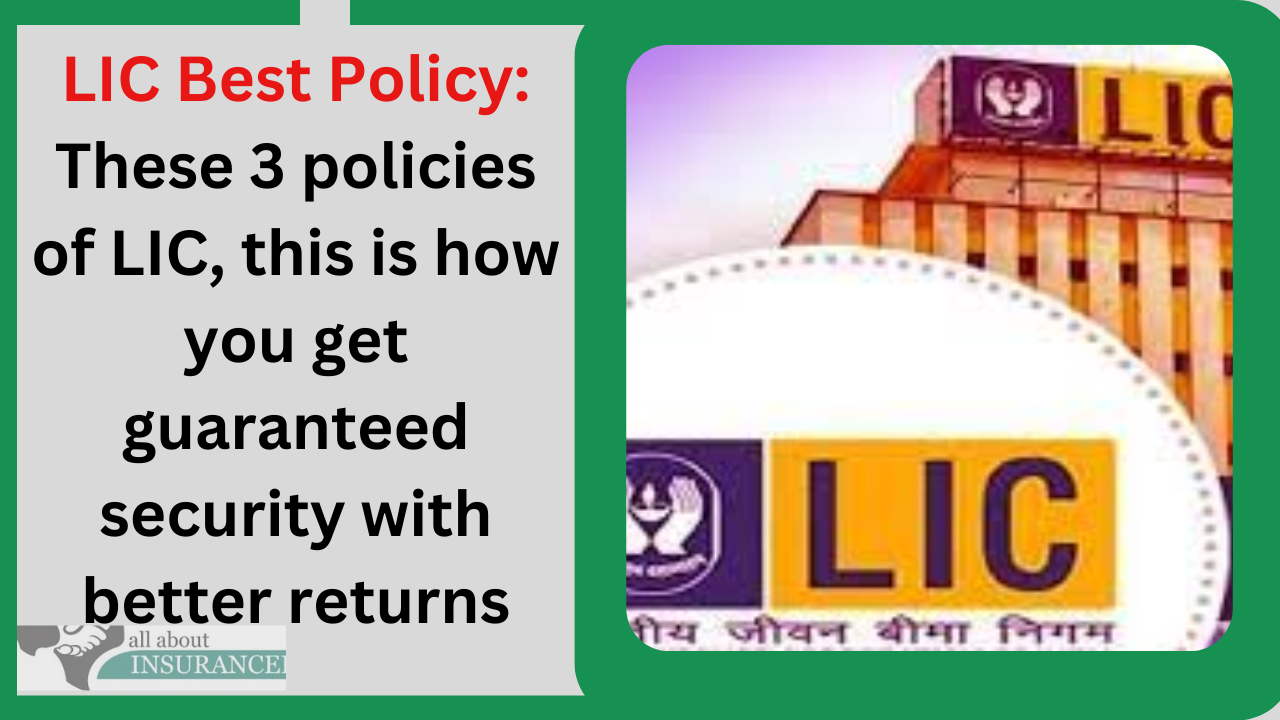 LIC Best Policy: These 3 policies of LIC, this is how you get guaranteed security with better returns LIC Best Policy: These 3 policies of LIC, this is how you get guaranteed security with better returns