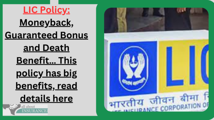 LIC Policy: Moneyback, Guaranteed Bonus and Death Benefit… This policy has big benefits, read details here