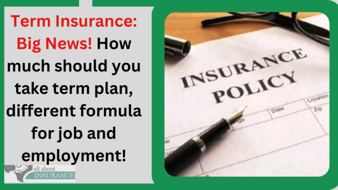 Term Insurance: Big News! How much should you take term plan, different formula for job and employment!