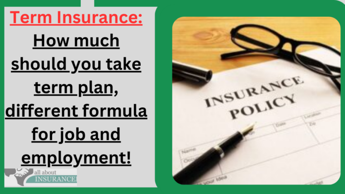 Term Insurance: How much should you take term plan, different formula for job and employment!