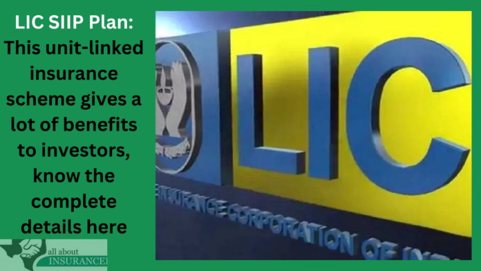 LIC SIIP Plan: This unit-linked insurance scheme gives a lot of benefits to investors, know the complete details here