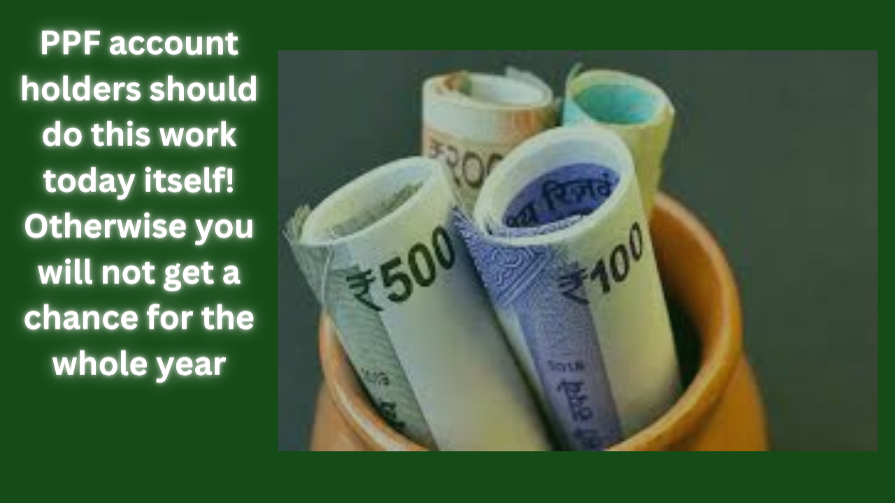PPF account PPF account holders should do this work today itself! Otherwise you will not get a chance for the whole year