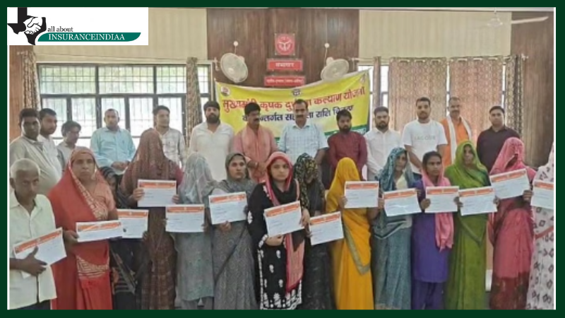 Farmers Accident Insurance: Accident insurance cheques distributed to 18 farmers, each got Rs 5 lakh Farmers Accident Insurance: Accident insurance cheques distributed to 18 farmers, each got Rs 5 lakh